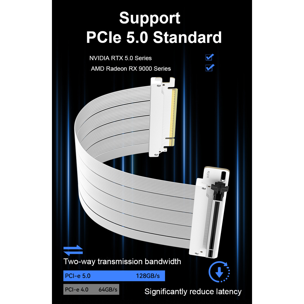 Kabel Riser GPU PCI‑E 5.0 X16  - Pcie 5.0 Gpu Riser Cable ulasan dan harga